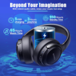 BERIBES Bluetooth Over-Ear Headphones – 65H Battery - Image 3