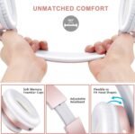 ZIHNIC Wireless Over-Ear Headphones – Foldable, Rose Gold - Image 3